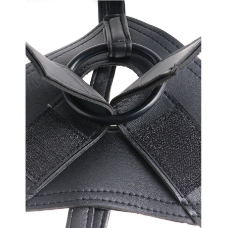 KING COCK - HARNESS CON PENE REALÍSTICO MARRÓN 20.3 CM