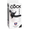 KING COCK - HARNESS COM PÊNIS PRETO REALISTA 22,9 CM