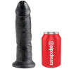 KING COCK - UPRZĄŻ Z REALISTYCZNYM CZARNYM PENISEM 22,9 CM