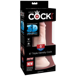 KING COCK - DILDO O POTROJNEJ GESTOSCI 15 CM
