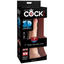 KING COCK - DILDO O POTROJNEJ GESTOSCI 18 CM
