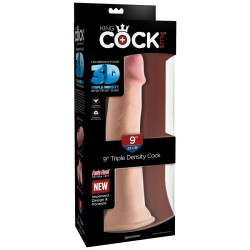 KING COCK - DILDO O POTROJNEJ GESTOSCI 23 CM