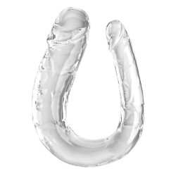 KING COCK - DOUBLE TROUBLE PODWÓJNY DILDO 44 CM PRZEZROCZYSTY