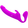 PRETTY LOVE - ZANINI STRAPLESS STRAP-ON 10 WIBRACJI FIOLETOWY
