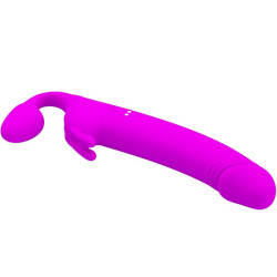 PRETTY LOVE - ZANINI STRAPLESS STRAP-ON 10 WIBRACJI FIOLETOWY