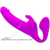 PRETTY LOVE - ZANINI STRAPLESS STRAP-ON 10 WIBRACJI FIOLETOWY