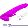 PRETTY LOVE - ZANINI STRAPLESS STRAP-ON 10 WIBRACJI FIOLETOWY