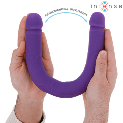 INTENSE - GUNTER DILDO PODWÓJNY WIBRATOR 40 CM FIOLETOWY PILOT