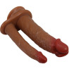 PRETTY LOVE - HULBERT PODWÓJNY REALISTYCZNY DILDO Z WIBRACJĄ MULATO
