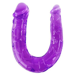 BAILE - PODWOJNY DILDO W LILIOWEJ ELASTYCZNEJ JELLY