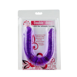 BAILE - PODWOJNY DILDO W LILIOWEJ ELASTYCZNEJ JELLY