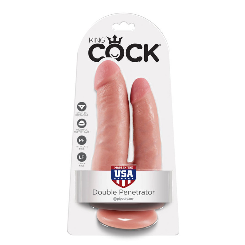 KING COCK - DOPPIO PENETRATORE CARNE KING COCK - DOPPIO PENETRATORE CARNE
