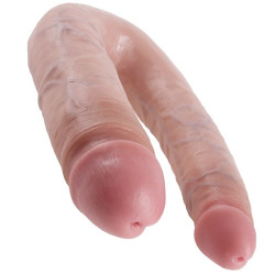 KING COCK - DUZY PODWOJNY TROUBLE CIALO W KSZTALCIE U 17,8 CM