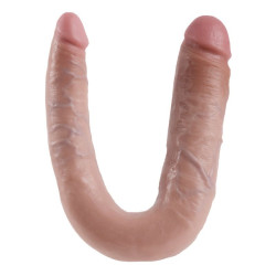KING COCK - DUZY PODWOJNY TROUBLE CIALO W KSZTALCIE U 17,8 CM