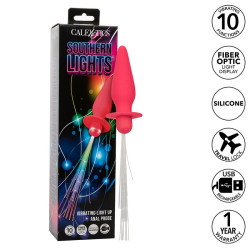 CALEXOTICS - SOUTHERN LIGHTS LIGHT UP ANAL PLUG 10 WIBRACJI SILIKON RÓZOWY