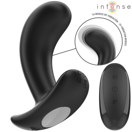 INTENSE - CHANDLER ANAL PLUG 10 WIBRACJI CZARNY PILOT