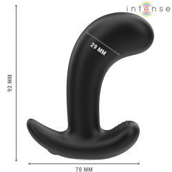 INTENSE - CHANDLER ANAL PLUG 10 WIBRACJI CZARNY PILOT