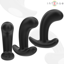 INTENSE - CHANDLER ANAL PLUG 10 WIBRACJI CZARNY PILOT