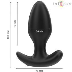 INTENSE - JOEY ANAL PLUG 10 WIBRACJI CZARNY PILOT