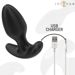 INTENSE - JOEY ANAL PLUG 10 WIBRACJI CZARNY PILOT