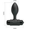 PRETTY LOVE - VIBRA BUTT PLUG ANAL 10 VIBRACIONES NEGRO