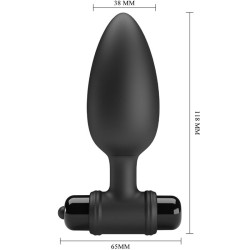 PRETTY LOVE - WIBRACYJNY ZATYCZKA ANALNA 2 ZATYCZKA ANALNA 10 WIBRACJI CZARNY