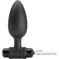 PRETTY LOVE - WIBRACYJNY ZATYCZKA ANALNA 2 ZATYCZKA ANALNA 10 WIBRACJI CZARNY