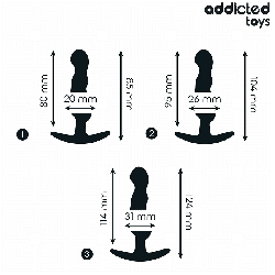 ADDICTED TOYS - 3ER-SET ANALPLUG MODELL 1