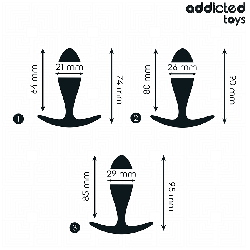 ADDICTED TOYS - 3ER-SET ANALPLUG MODELL 2