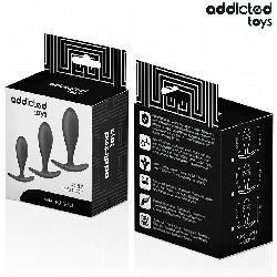 ADDICTED TOYS - SET OF 3 ANAL PLUG SILICONE MODEL 2