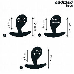 ADDICTED TOYS - 3ER-SET ANALPLUG MODELL 3