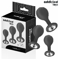 ADDICTED TOYS - 3ER-SET ANALPLUG MIT JUWEL
