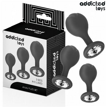 ADDICTED TOYS - 3ER-SET ANALPLUG MIT JUWEL