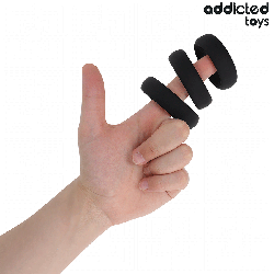 ADDICTED TOYS - SET AUS FLACHEN SILIKONRINGEN