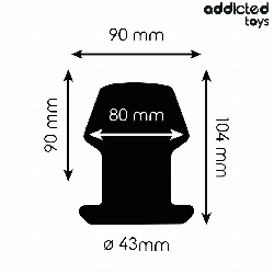 ADDICTED TOYS - EKSTREMALNIE PUSTY ZATYCZKA ANALNA ROZMIAR L 10,4 CM