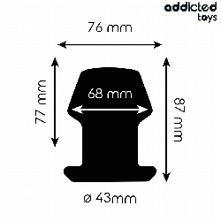 ADDICTED TOYS - EKSTREMALNIE PUSTY ZATYCZKA ANALNA ROZMIAR M 8,7 CM