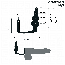 ADDICTED TOYS - ZATYCZKA ANALNA Z PIERŚCIENIEM MODEL 5