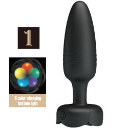 PRETTY LOVE - TARION ANAL PLUG Z ŚWIATŁEM LED CZARNY 12,5 CM
