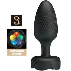 PRETTY LOVE - OSBORN ANAL PLUG Z ŚWIATŁEM LED CZARNY 9,8 CM