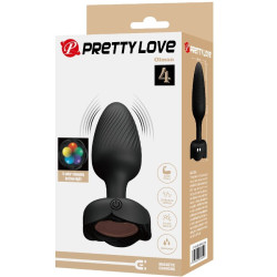 PRETTY LOVE - OLMAN ANAL PLUG Z ŚWIATŁEM LED CZARNY 8,8 CM