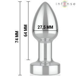 INTENSE - ANALNY ZATYCZKA 10 WIBRACJI METALOWY Z PILOTEM S