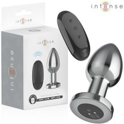 INTENSE - ANALNY ZATYCZKA 10 WIBRACJI METALOWY Z PILOTEM L