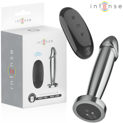 INTENSE - ANALNY ZATYCZKA 10 WIBRACJI METALOWY DILDO Z PILOTEM S