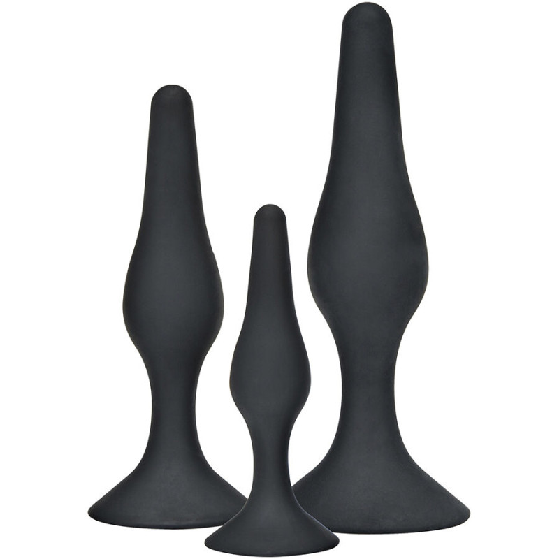 TOYJOY - ANALNA ZABAWA CURVY COMPANIONS ZATYCZKA ANALNA 3 CZĘŚCI CZARNY
