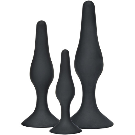 TOYJOY - ANALNA ZABAWA CURVY COMPANIONS ZATYCZKA ANALNA 3 CZĘŚCI CZARNY