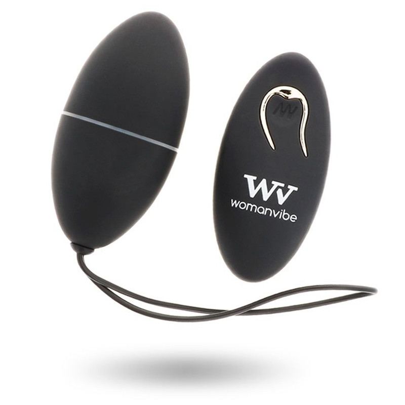 WOMANVIBE - ALSAN EGG REMOTE CONTROL BLACK SILICONE BLACK