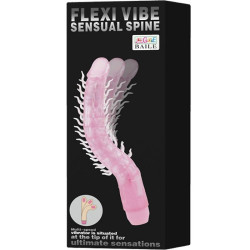 BAILE - FLEXI VIBE ZMYSLOWY KREGOSLUP ZGINANY WIBRUJACY DILDO LILIOWY 23,5 CM
