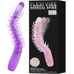 BAILE - FLEXI VIBE ZMYSLOWY KREGOSLUP ZGINANY WIBRUJACY DILDO LILIOWY 23,5 CM