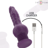 INTENSE - TATUM WIELOFUNKCYJNY WIBRATOR Z WIBRACJĄ W GÓRĘ I W DÓŁ 24 CM FIOLETOWY
