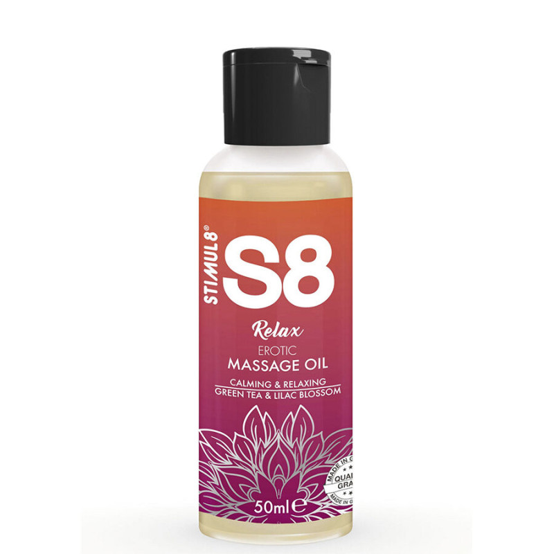 STIMUL8 - S8 RELAX OLEJEK DO MASAŻU EROTYCZNEGO ZIELONA HERBATA 50 ML